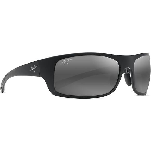 NWT Maui Jim Unisex BIG WAVE MJ440 Sunglasses,Matte Black/Grey Rectangle-Extra L - Picture 2 of 4